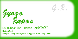 gyozo rapos business card